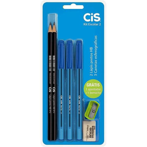 Imagem de Kit Escolar com 07 Itens Verde - Cis