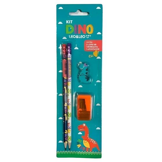 Imagem de Kit Escolar Dino Com 4 Pecas Leo E Leo