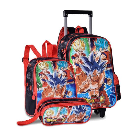 Imagem de Kit Escolar Dragon Ball Super Mochila + Lancheira + Estojo Goku Instinto Superior