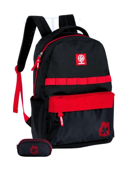 Imagem de Kit Escolar Enaldinho Mochila Costas+Estojo 511 - Preto