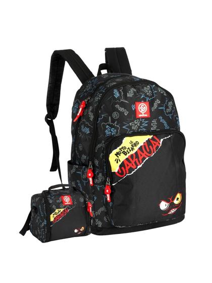 Imagem de Kit Escolar Enaldinho Mochila Costas + Lancheira - Preto