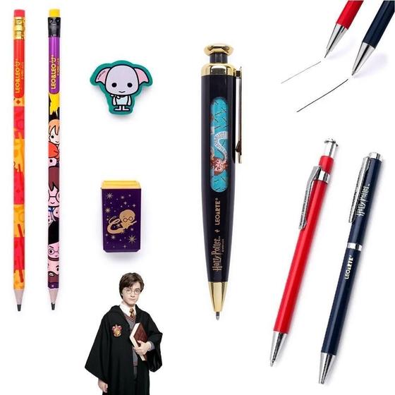 Imagem de Kit Escolar Harry Potter 6 Itens + Caneta Troca Frases