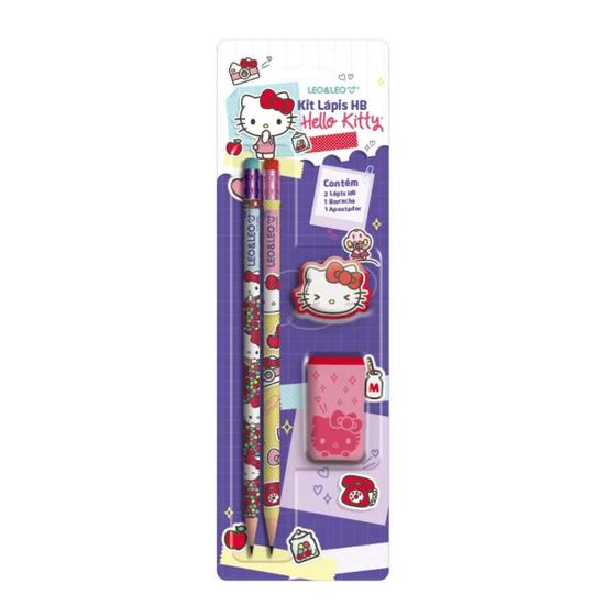 Imagem de Kit escolar hello kitty com 4 itens - leo&leo