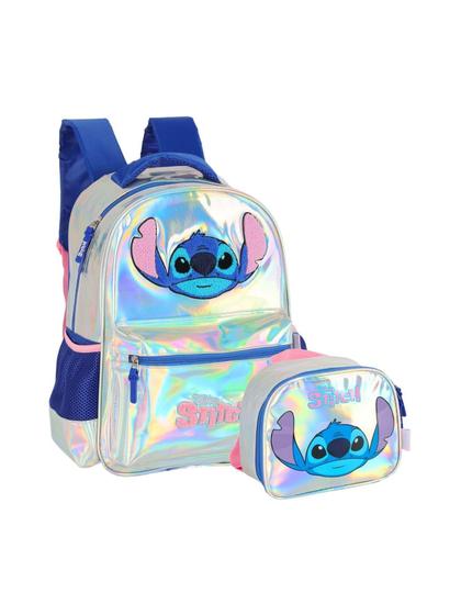 Imagem de Kit Escolar Lilo Stitch 3D Mochila Costas + Lancheira 1681