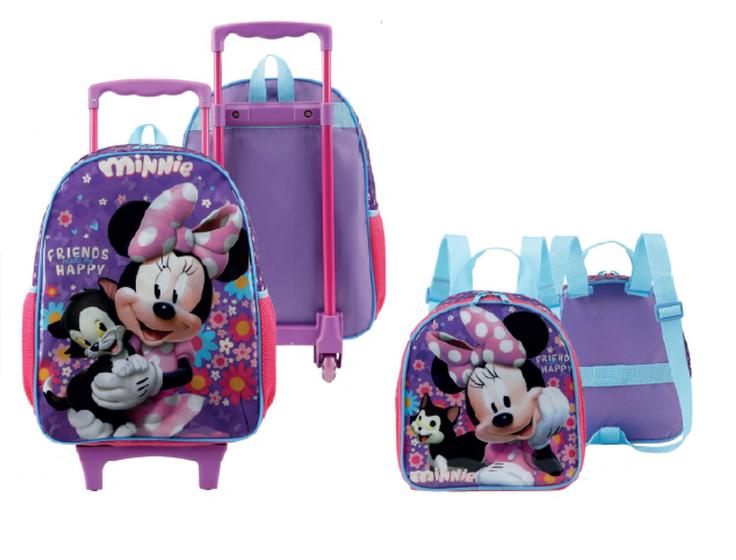 Imagem de Kit Escolar Maternal Minnie Xeryus - Mochila com Rodas e Lancheira