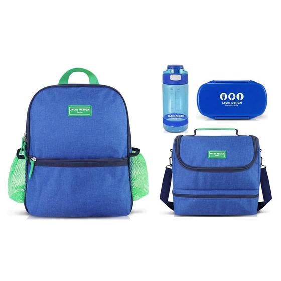 Imagem de Kit Escolar Mochila Bolsa Térmica Marmita Infantil Júnior