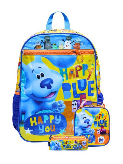 Imagem de Kit Escolar Mochila de Costas + Lancheira + Estojo Dog Blue