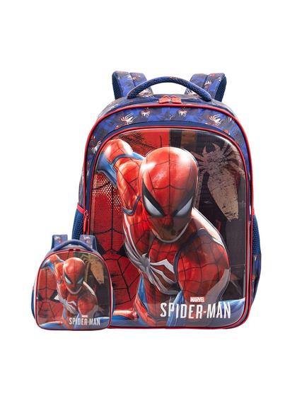 Imagem de Kit Escolar Mochila De Costas + Lancheira Spider-Man Aranha