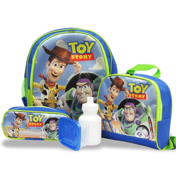 Imagem de Kit Escolar Mochila Infantil de Costas Tam M Toy Story