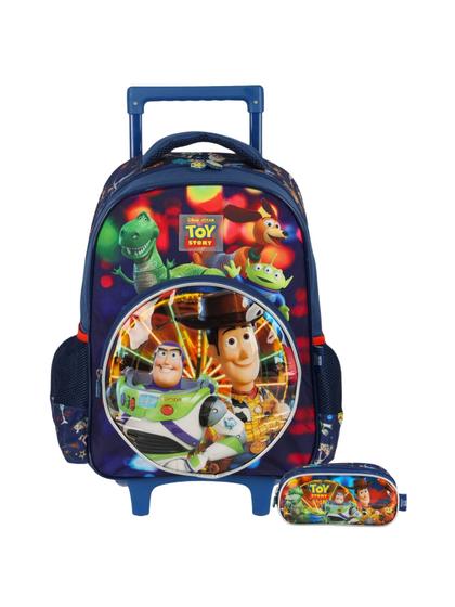 Imagem de Kit Escolar Mochila Rodas+Estojo Duplo Toy Story