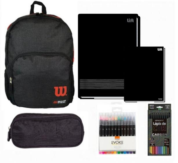 Imagem de Kit Escolar - Mochila Wilson + Materiais Diversos