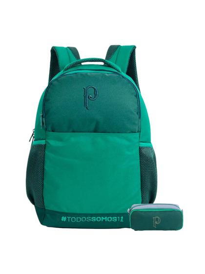 Imagem de Kit Escolar Palmeiras Mochila Grande + Estojo Duplo Oficial