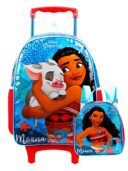 Imagem de Kit Escolar Princesa Moana Mochila de Rodas G + Lancheira