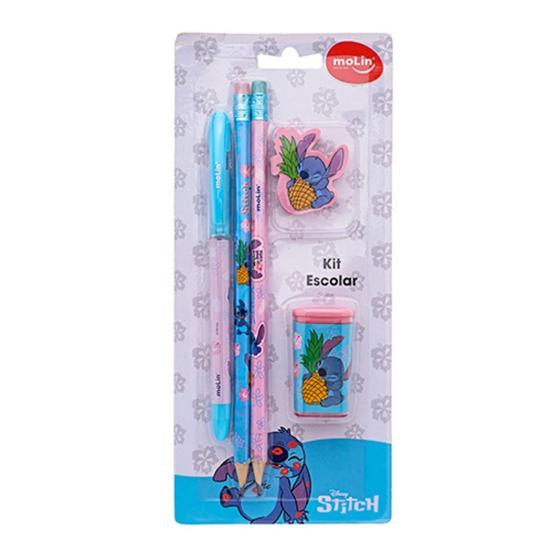 Imagem de Kit Escolar Stitch Molin C/ 5un