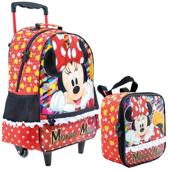 Imagem de Kit Escolar Xeryus Minnie Its All About Minnie Mochila C/ Rodinhas 16 + Lancheira