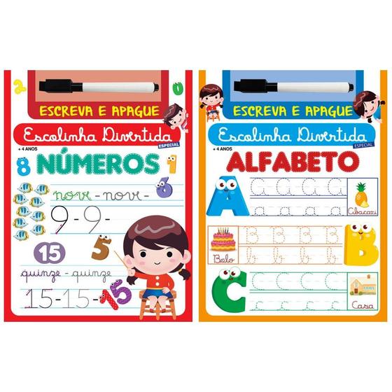 Imagem de Kit: Escolinha Divertida Especial - Números + Escolinha Divertida Especial - Alfabeto