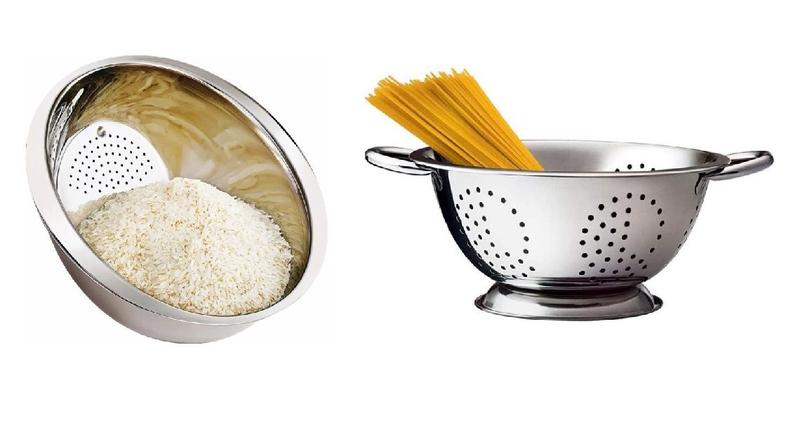 Kit Escorredor Arroz e Massa Macarrão Inox Toprio Menor preço em Kit Escorredor Arroz e Massa Macarrão Inox Toprio