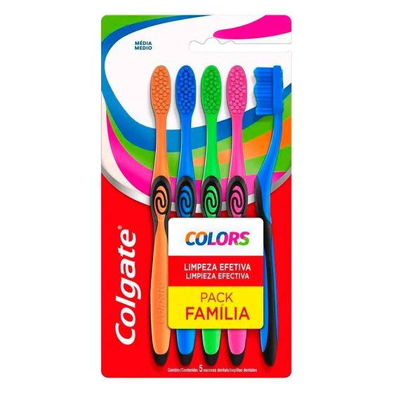 Imagem de Kit Escova Dental Colgate Colors Com 5 Unidades