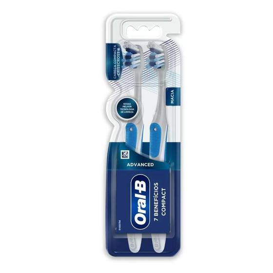 Imagem de Kit Escova Dental Oral B 7 Benefícios Compact Com 2 Unidades