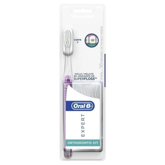 Imagem de Kit Escova Dental Oral-B Expert Ortodôntica + Superfloss Fio Dental 50 Unidades - Oral B