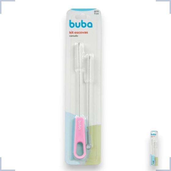 Imagem de Kit escova para limpar e higienizar canudo de bebe infantil buba