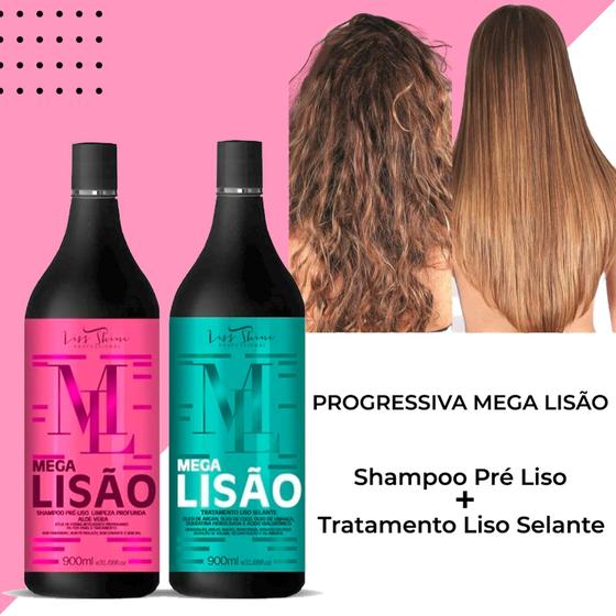 kit Escova Progressiva Liss Shine Mega Lisão 900ml Menor preço em kit Escova Progressiva Liss Shine Mega Lisão 900ml