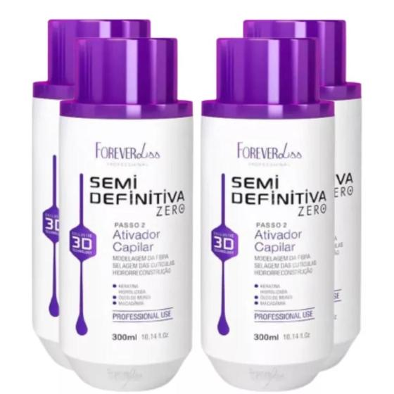 Imagem de Kit Escova Semi Definitiva Zero Máscara 4x300ml Forever Liss