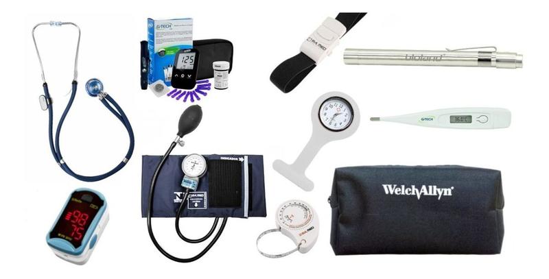 Imagem de Kit Esfigmo E Esteto Rappaport P. A. MED Com Oximetro LED E Trena P. A. MED