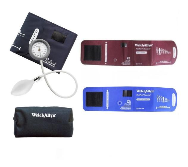 Imagem de Kit Esfigmomanometro Ds44 Welch Allyn + 3 Braçadeiras P M G