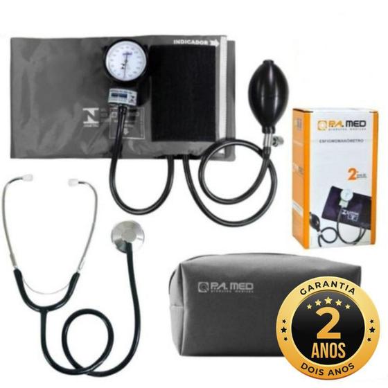 Kit Esfigmomanômetro E Estetoscópio Simples Pamed - PA MED Menor preço em Kit Esfigmomanômetro E Estetoscópio Simples Pamed - PA MED
