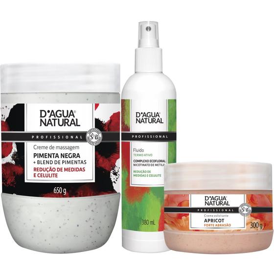 Imagem de Kit esfoliante apricot pimenta negra  fluido dagua natural