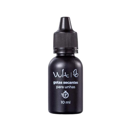 Imagem de Kit Esmalte 5Free Top Coat Efeito Gel Preto + Gota Secante Vult