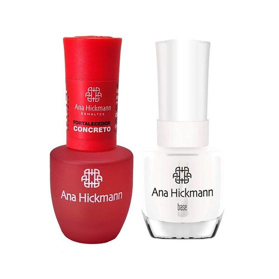 Imagem de Kit Esmalte Fortalecedor Concreto Help + Base Ana Hickmann