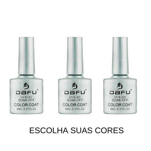 Imagem de Kit Esmalte Gel Glitter Coleção Rio Prata Cor Variada - Dafu