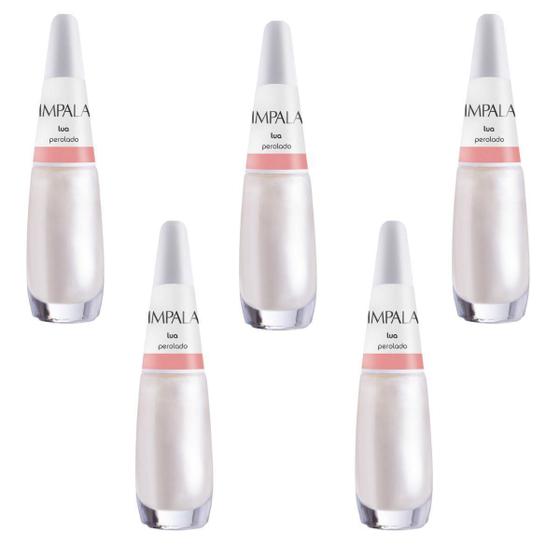 Imagem de Kit Esmalte Perolado Impala Lua 7,5Ml C/5