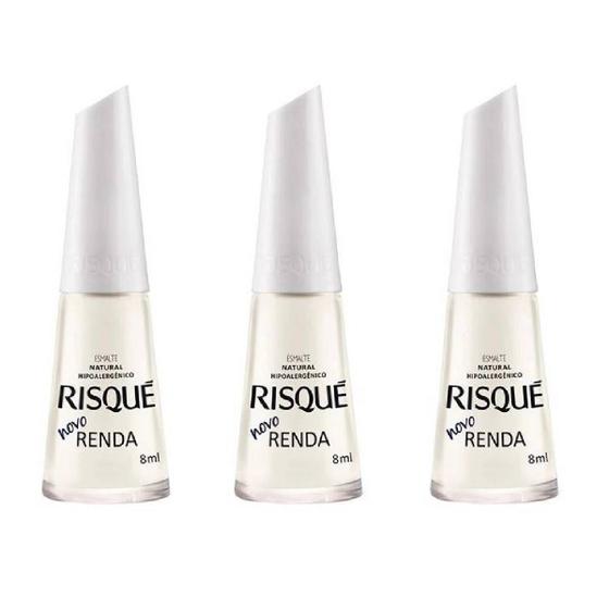 Imagem de Kit Esmalte Renda 3 Unidades - Risque