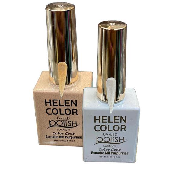 Imagem de Kit Esmaltes em Gel Color Glitter 15ml - 02 unidades Helen Color