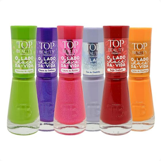 Imagem de Kit esmaltes Top Beauty Lado doce da Vida 6 Cores