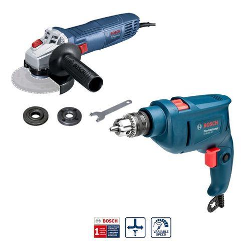 Imagem de Kit Esmerilhadeira Bosch Gws 700 E Furadeira Gsb 450 Re 220v