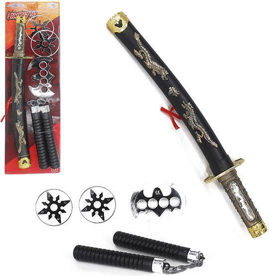 Kit espada ninja samurai com 5 acessórios infantil Menor preço em Kit espada ninja samurai com 5 acessórios infantil