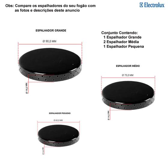 Imagem de Kit espalhador esmaltado electrolux fogões 4 bocas 50 sbc