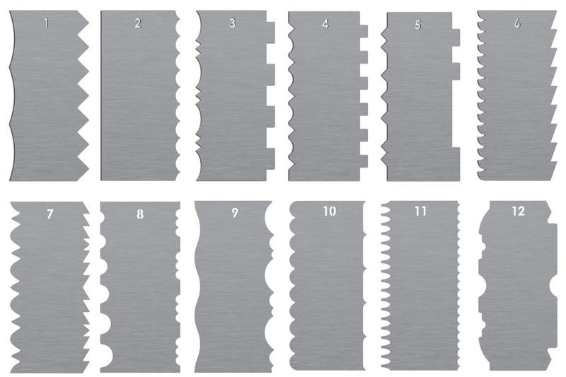 Imagem de Kit Espátulas De Bolo 12 Uni 24 Modelos Diferentes Em Inox