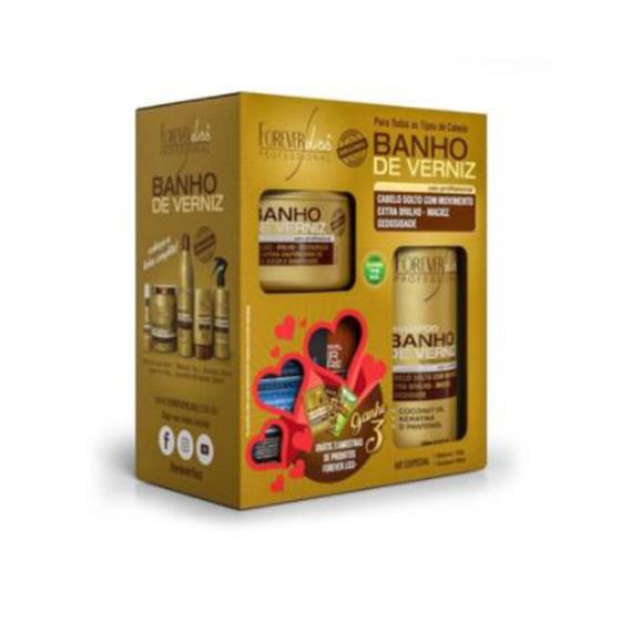 Imagem de Kit Especial Banho de Verniz Shampoo e Máscara Forever Liss