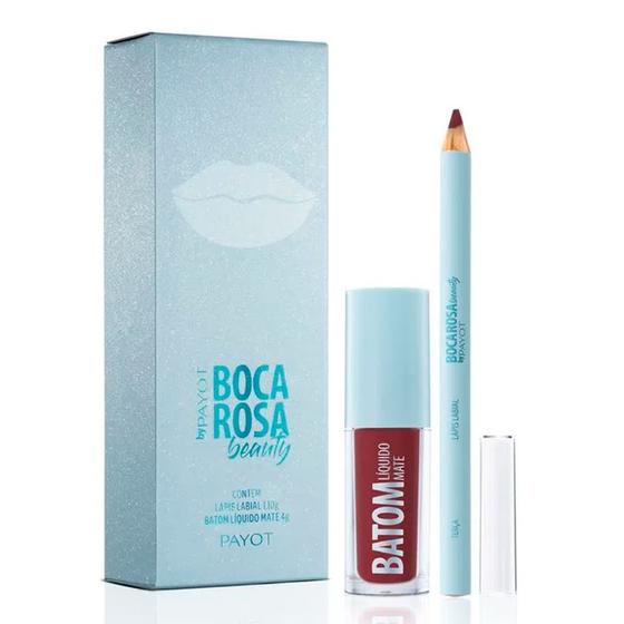 Imagem de Kit Especial Boca Rosa By Payot Lápis Labial + Batom Terça
