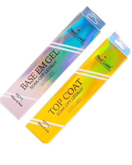 Imagem de  Kit Especial Refil Base em Gel 10ml  Top Coat 10ml