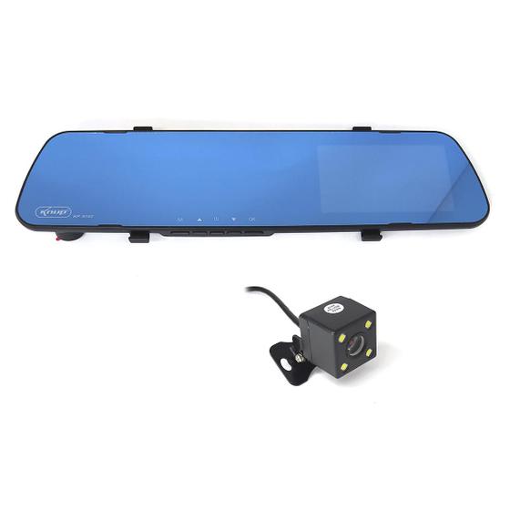 Imagem de Kit Espelho Retrovisor Interno Com Visor Lcd + Câmera De Ré Visão 170 Graus
