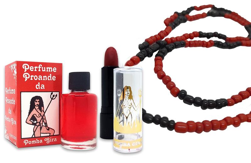 Imagem de Kit Espiritual Pomba Gira Perfume Proande + Batom + Guia
