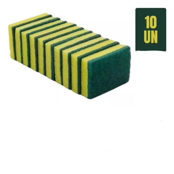 Imagem de Kit  Esponjas de Lavar Louça Bucha De Limpeza Multiuso Dupla Face