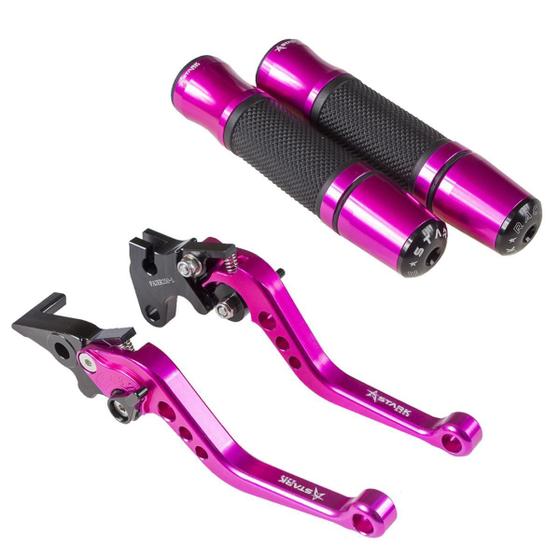 Imagem de Kit Esportivo Rosa Manopla Jupiter Manete Cb500F