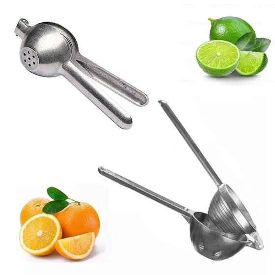 Imagem de Kit Espremedor De Suco Laranja 22cm Laranjada e Limão 15cm Limonada Alumínio